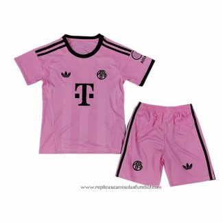 Camisola Bayern de Munique Goleiro 2025-2026 Crianca Rosa