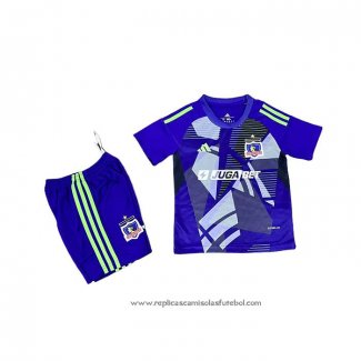 Camisola Colo-Colo Goleiro 2025 Crianca Purpura