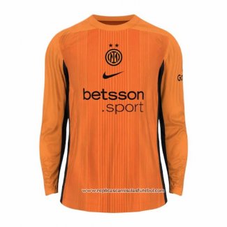 Camisola Inter de Milao Goleiro 2025-2026 Manga Comprida Laranja