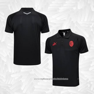 Camisola Polo del AC Milao 2023-2024 Preto