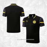 Camisola Polo del Dortmund 2022-2023 Preto y Amarelo