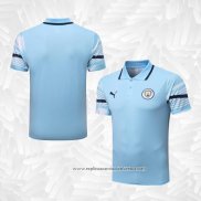 Camisola Polo del Manchester City 2022-2023 Azul