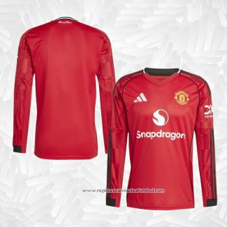 Camisola 1º Manchester United 2025-2026 Manga Comprida
