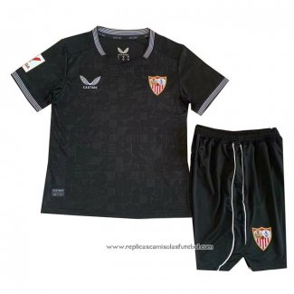 Camisola Sevilha Goleiro 2023-2024 Crianca Preto