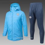 Conjunto de Agasalho Manchester City 2025-2026 Azul Branco