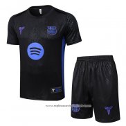 Fato de Treino Barcelona 2025-2026 Manga Curta Preto - Calcas Curta