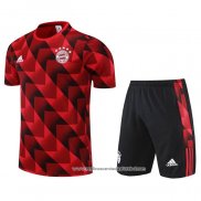 Fato de Treino Bayern de Munique 2022-2023 Manga Curta Vermelho - Calcas Curta