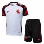 Fato de Treino Flamengo 2025-2026 Manga Curta Branco - Calcas Curta