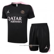 Fato de Treino Paris Saint-Germain Jordan 2024-2025 Manga Curta Preto - Calcas Curta