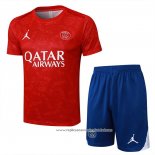 Fato de Treino Paris Saint-Germain Jordan 2024-2025 Manga Curta Vermelho - Calcas Curta