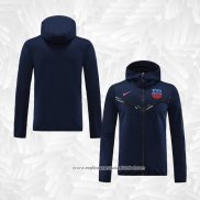 Jaqueta Hoodie Barcelona 2022-2023 Azul