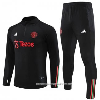 Sueter de Treinamento Manchester United 2023-2024 Preto