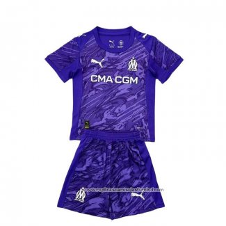 Camisola Olympique Marsella Goleiro 2025-2026 Crianca Purpura