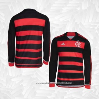 Camisola 1º Flamengo 2024 Manga Comprida