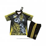 Camisola Real Madrid Dragon 2025-2026 Crianca Preto Amarelo