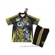 Camisola Real Madrid Dragon 2025-2026 Crianca Preto Amarelo