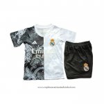 Camisola Real Madrid Dragon 2025-2026 Crianca Preto Branco