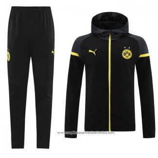 Fato de Treino Hoodie Dortmund 2024-2025 Preto