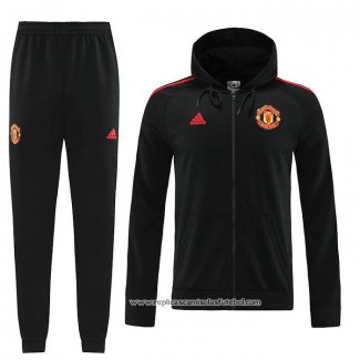 Fato de Treino Hoodie Manchester United 2022-2023 Preto