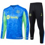 Sueter de Treinamento Barcelona 2024-2025 Azul y Verde