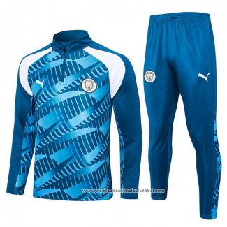 Sueter de Treinamento Manchester City 2023-2024 Crianca Azul