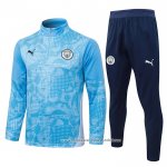 Sueter de Treinamento Manchester City 2025-2026 Crianca Azul