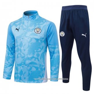 Sueter de Treinamento Manchester City 2025-2026 Crianca Azul