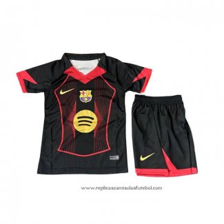 Camisola Barcelona Special 2025-2026 Crianca Preto Vermelho