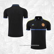 Camisola Polo del Manchester United 2022-2023 Preto y Azul