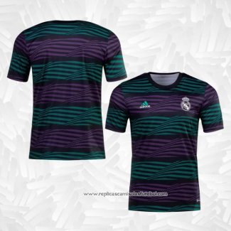 Camisola Pre Match del Real Madrid 2022 Verde y Purpura