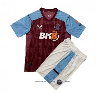 Camisola 1º Aston Villa 2023-2024 Crianca