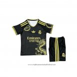 Camisola Real Madrid Dragon 2025 Crianca Preto