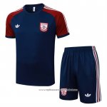 Fato de Treino Arsenal 2025-2026 Manga Curta Azul Vermelho - Calcas Curta