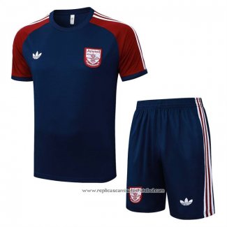 Fato de Treino Arsenal 2025-2026 Manga Curta Azul Vermelho - Calcas Curta