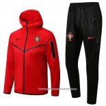 Fato de Treino Hoodie Portugal 2022-2023 Vermelho