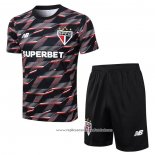 Fato de Treino Sao Paulo 2024-2025 Manga Curta Preto - Calcas Curta