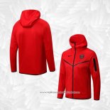 Jaqueta Hoodie Paris Saint-Germain 2022-2023 Vermelho