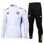 Jaqueta de Treinamento Manchester United 2025-2026 Crianca Branco