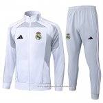 Jaqueta de Treinamento Real Madrid 2025-2026 Branco Cinza