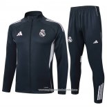 Jaqueta de Treinamento Real Madrid 2025-2026 Crianca Cinza