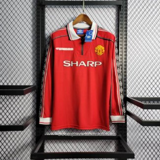 Retro Camisola 1º Manchester United 1998-1999 Manga Comprida