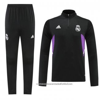 Sueter de Treinamento Real Madrid 2022-2023 Preto