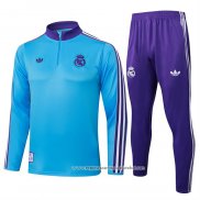 Sueter de Treinamento Real Madrid 2025-2026 Crianca Azul