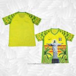 Camisola Brasil Jesus 2025-2026 Amarelo Tailandia Branco