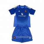 Camisola Manchester United Goleiro 2025-2026 Crianca Azul