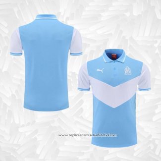 Camisola Polo del Olympique Marsella 2022-2023 Azul y Branco