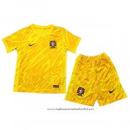 Camisola Portugal Goleiro 2024 Crianca Amarelo