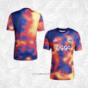 Camisola Pre Match del Ajax 2025-2026 Azul Laranja