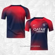 Camisola Pre Match del Paris Saint-Germain 2023 Azul y Vermelho