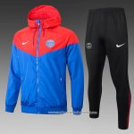 Chandal de Corta-vento do Paris Saint-Germain 2024-2025 Azul Vermelho